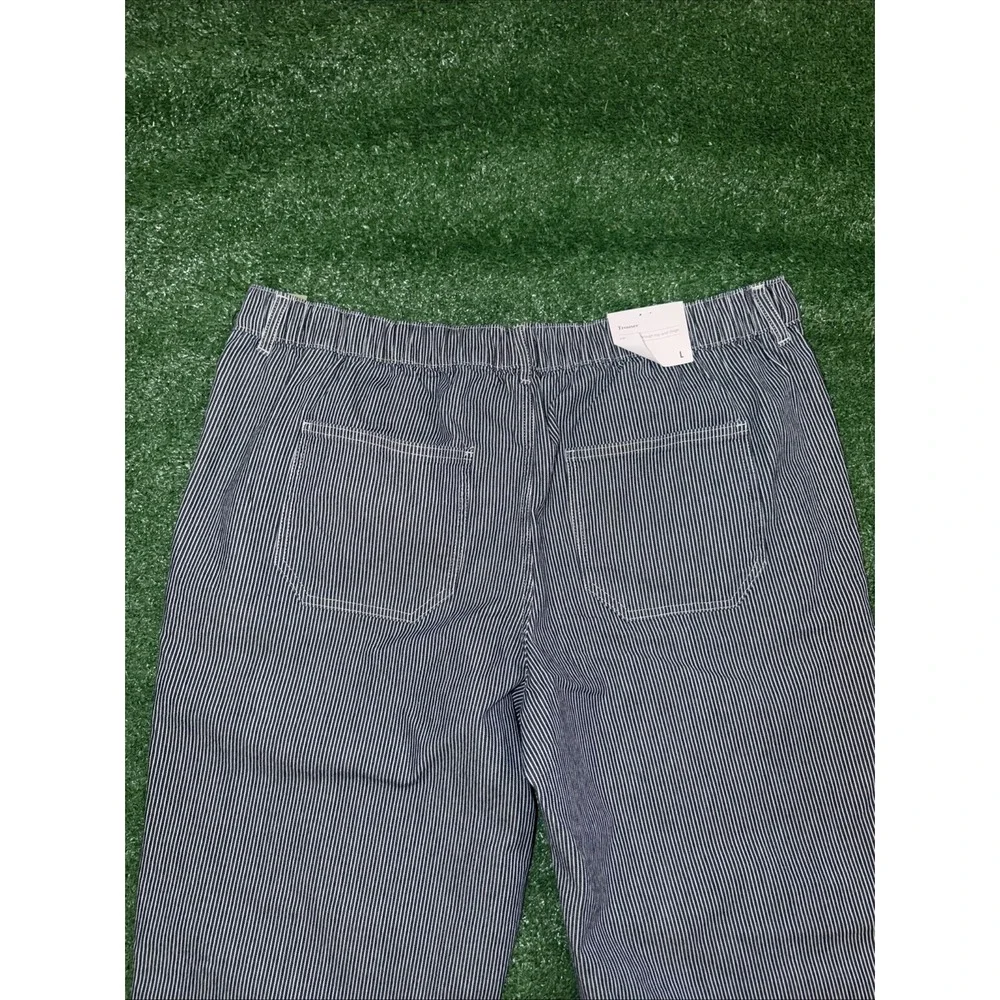 Men's Straight Fit Striped Pants - Goodfellow & Co Size Large